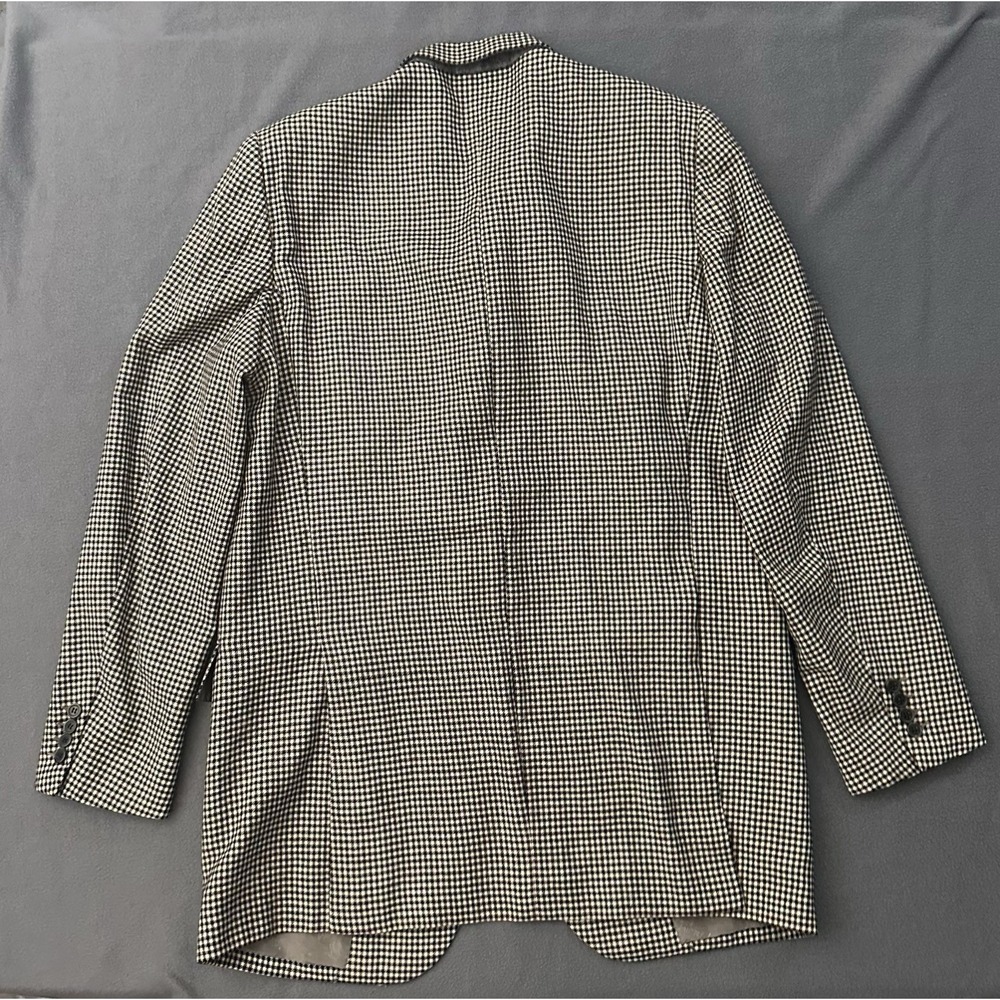 Brioni Men's Black/White Houndstooth Sport Coat Blazer Made In Italy Large - Picture 6 of 11